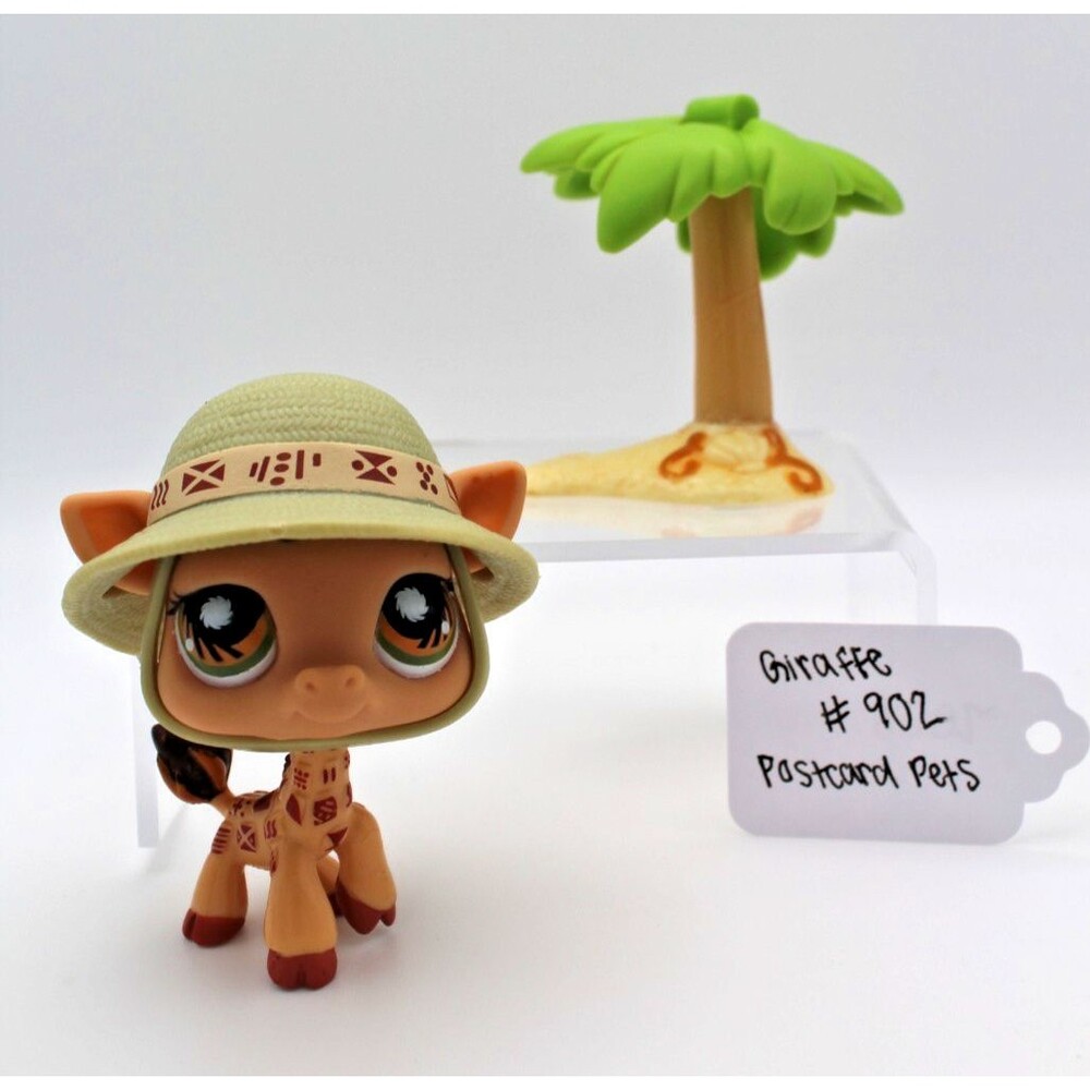 Littlest Pet Shop LPS #902 Giraffe Postcard Pets Accessories Authentic Hasbro